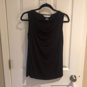 Black blouse, Peter Nygard, ladies short sleeves, size small, very gently used